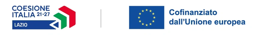 Coesione Italia 21-27 Lazio, Cofinanziato dall’Unione europea, Repubblica Italiana, Regione Lazio